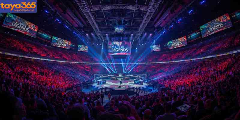 packed esports arena during international League of Legends tournament